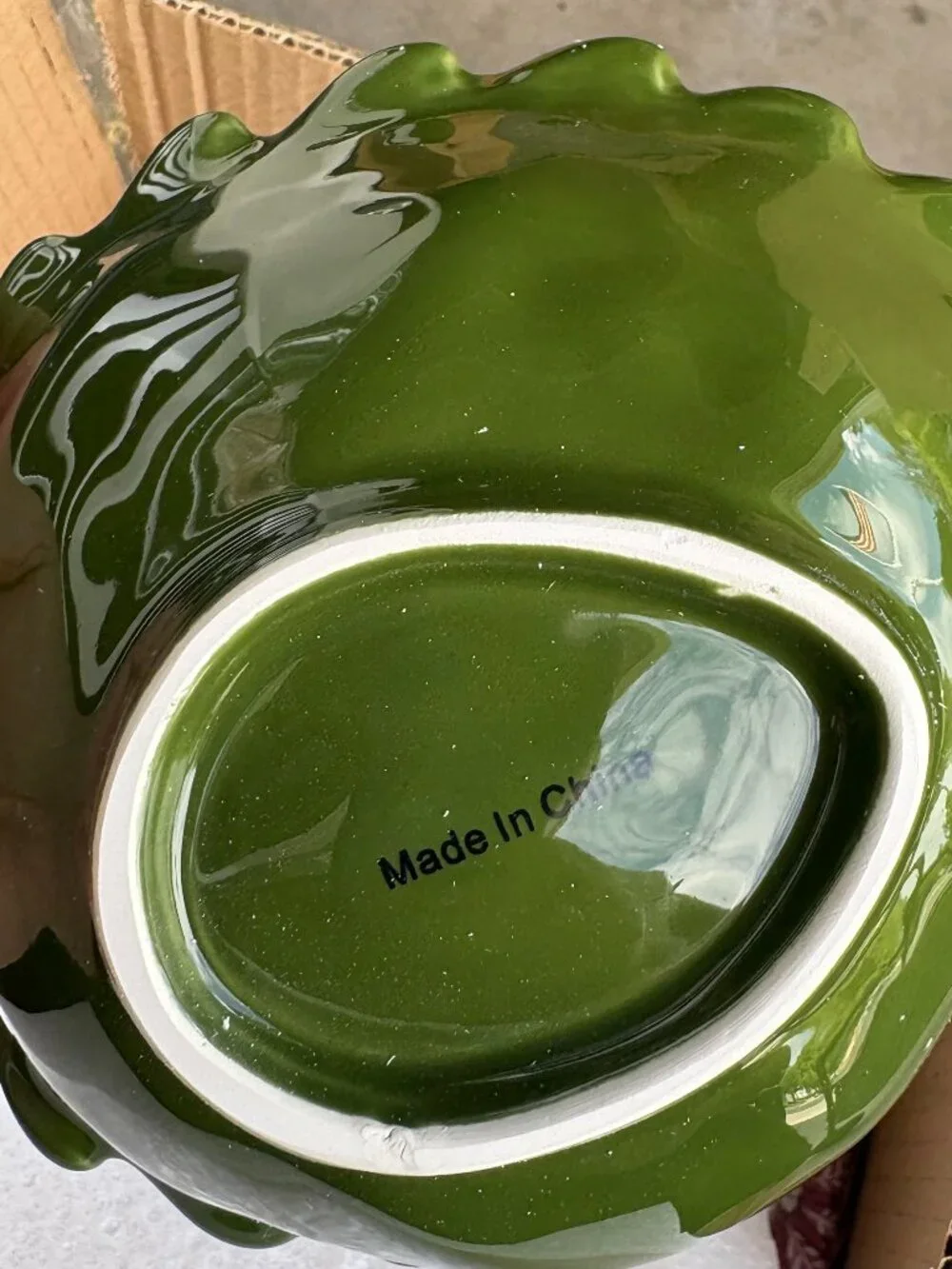 Strawberry Leaf Bowl Green